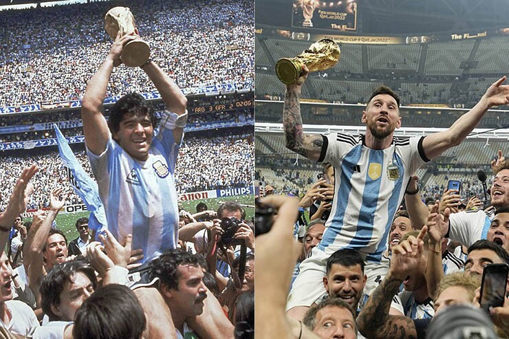 Messi đã có thể so sánh sự vĩ đại với cố huyền thoại Maradona